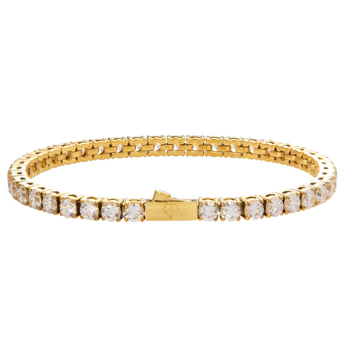 Tennis bracelet white 4mm gold Emils Jewellery Premium jewelry Online Shop