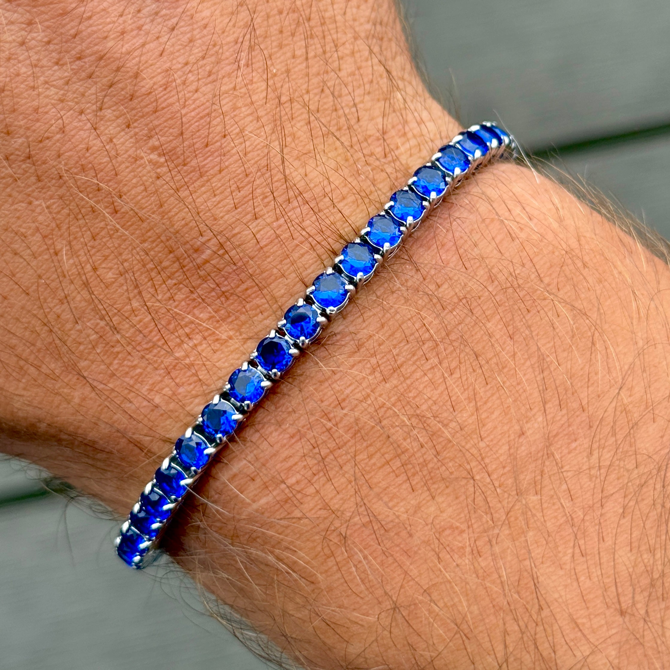 Tennis bracelet blue sapphire style Emils Jewellery Online Shop Armband