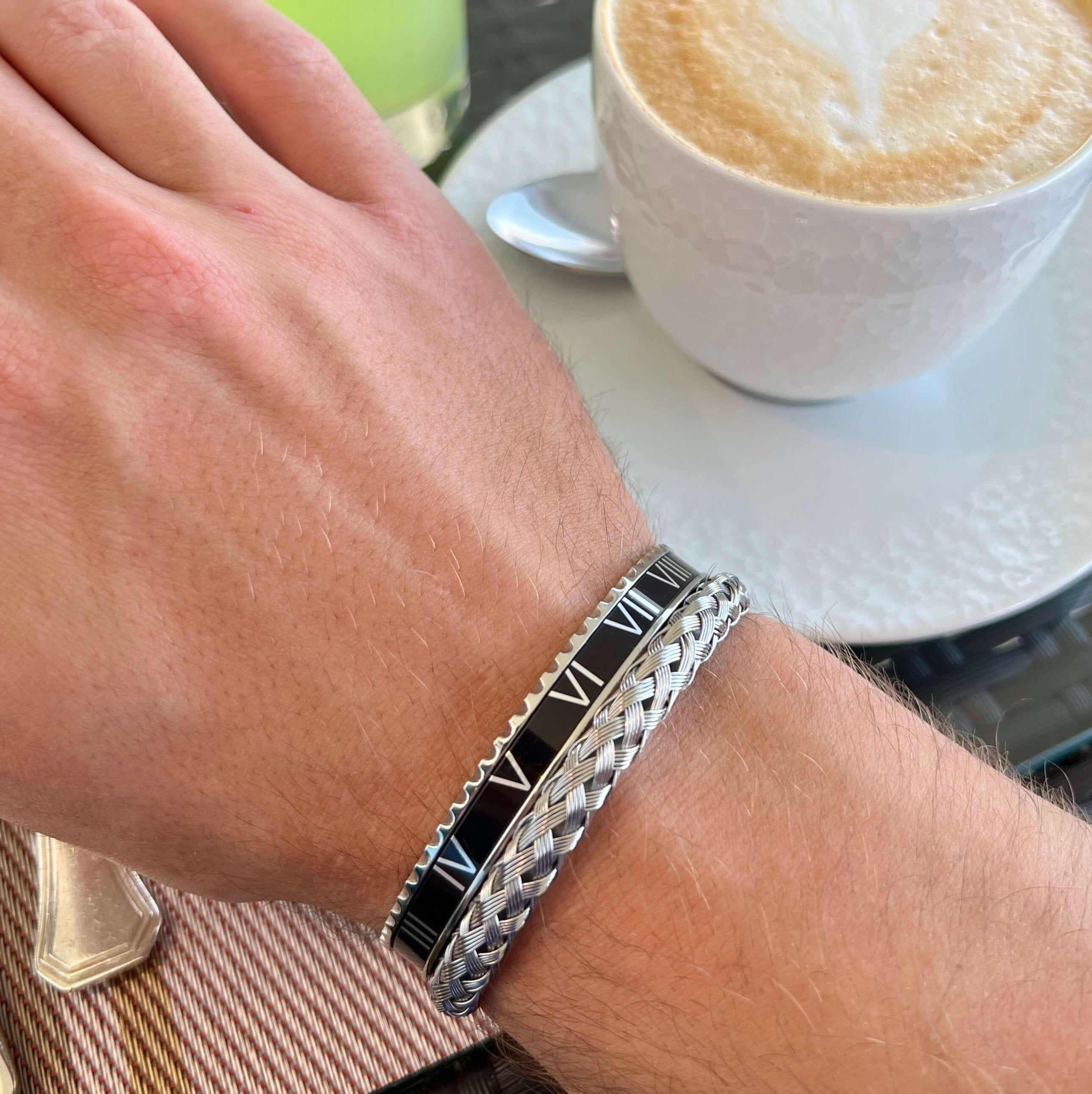 Emils Jewellery Roman Speed bracelet black silver Armband Online Shop