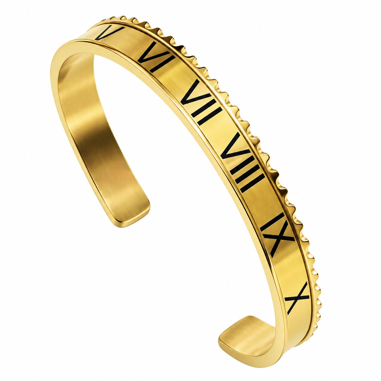 Roman Speed bracelet Gold Edition - Emils Jewellery bezel style bracelet