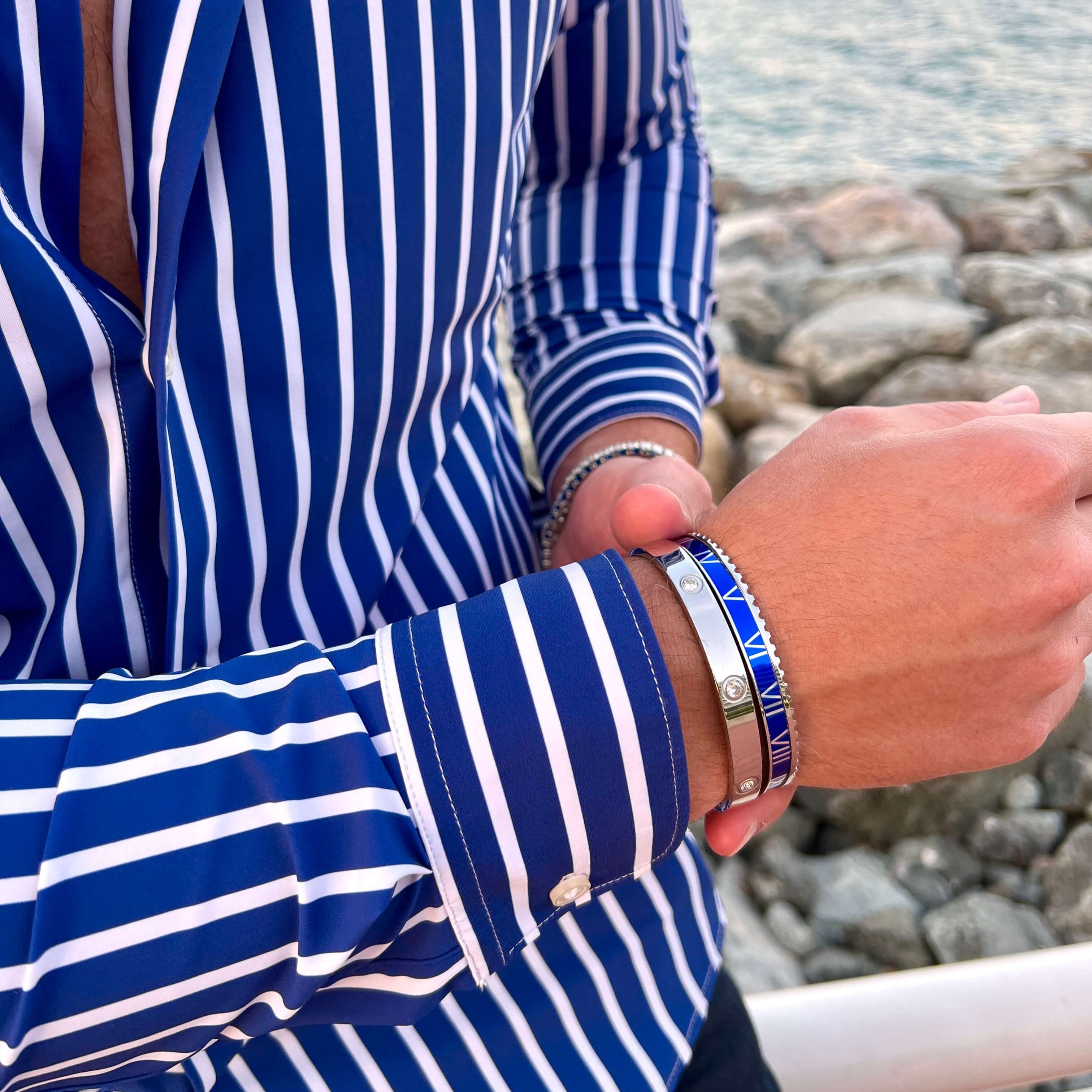 Roman Speed bracelet silver blue Emils Jewellery Online shop jewelry Armband