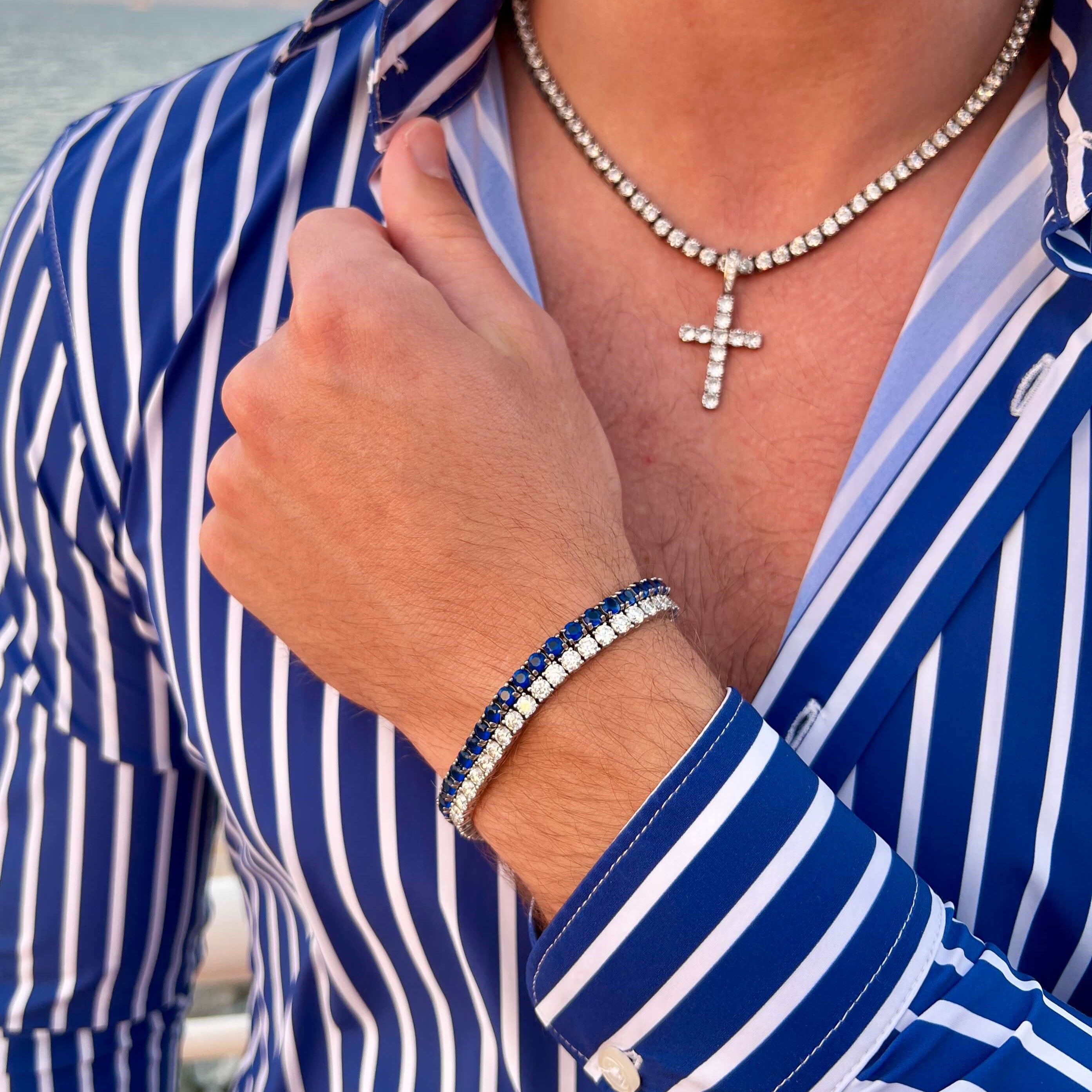 Tennis bracelet blue sapphire style Emils Jewellery Online Shop Armband