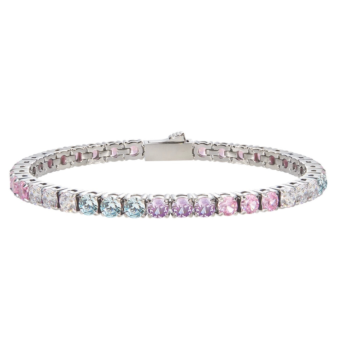 Tennis bracelet cotton candy 4mm Emils Jewellery Premium jewelry Online Shop