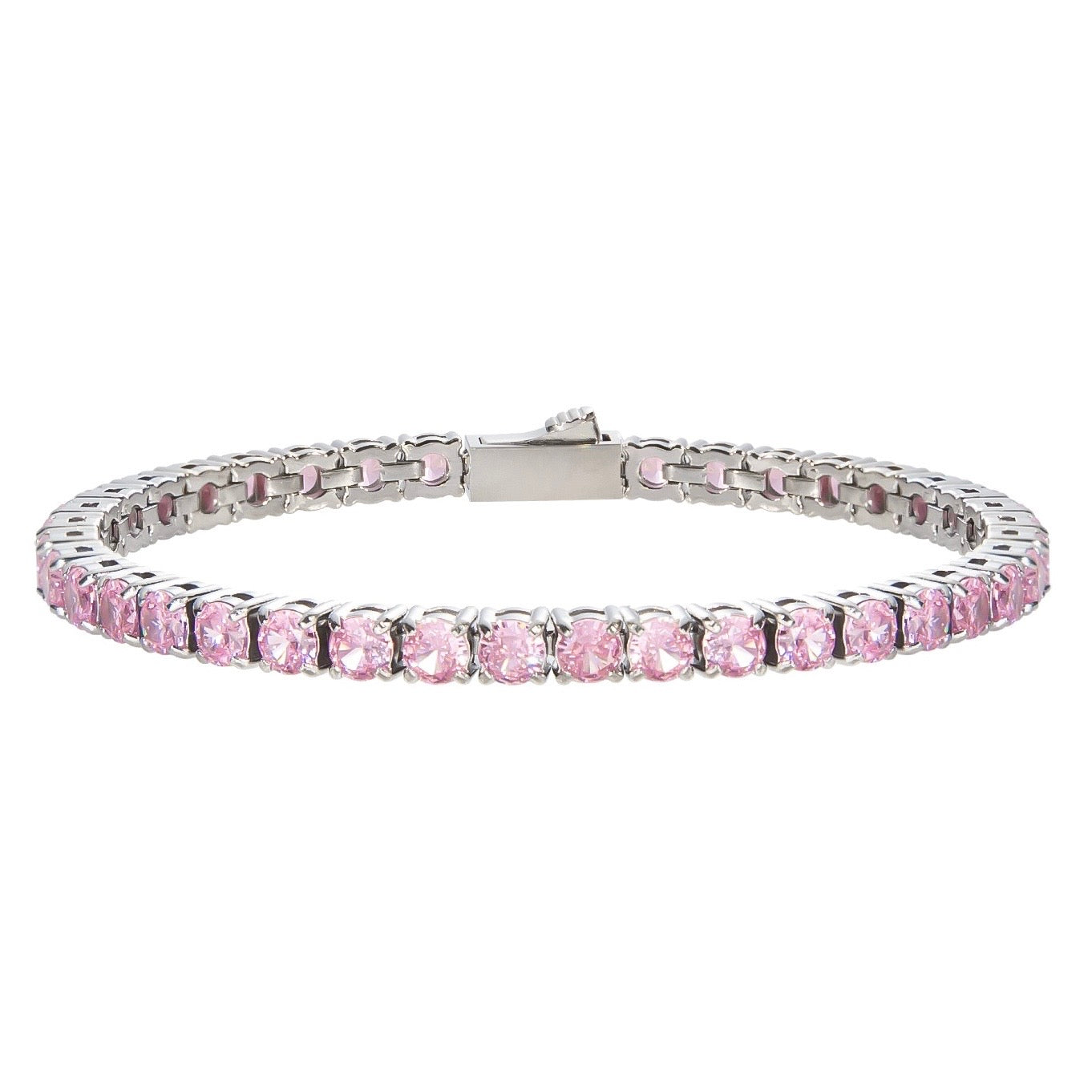 Tennis bracelet pink diamond 4mm Emils Jewellery Premium jewelry Online Shop