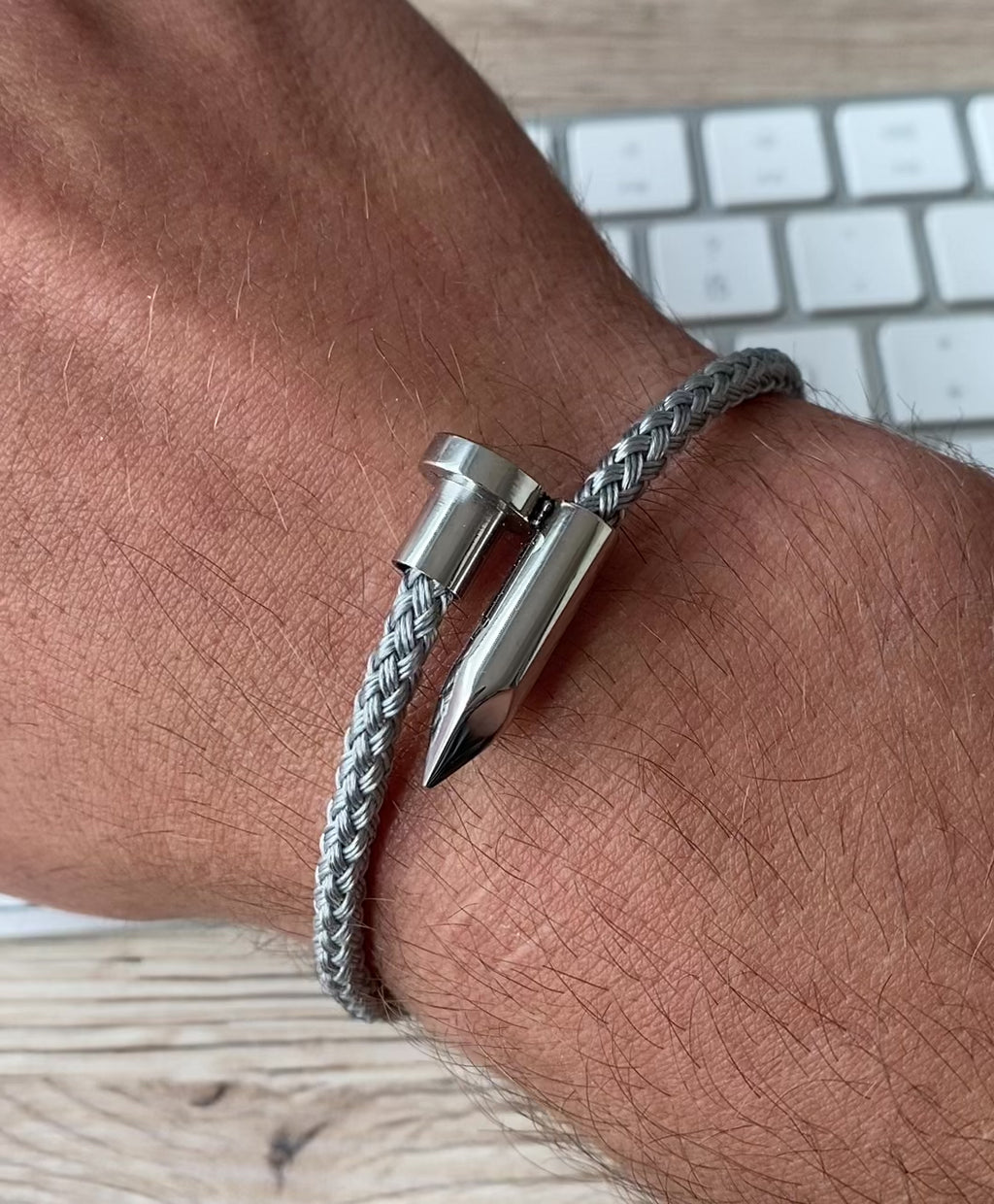 Video of the Woven steel Nail bracelet - Emils Jewellery Stainless steel bracelet Online Shop