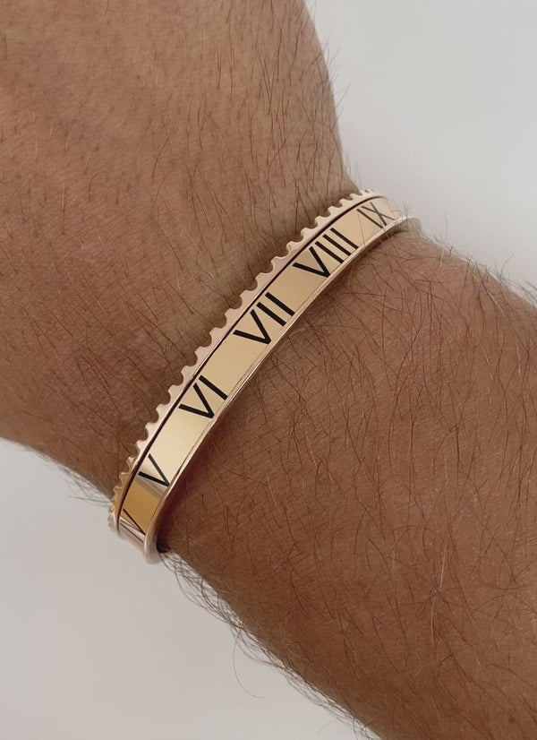Roman Speed bracelet Rose Gold Edition bezel style