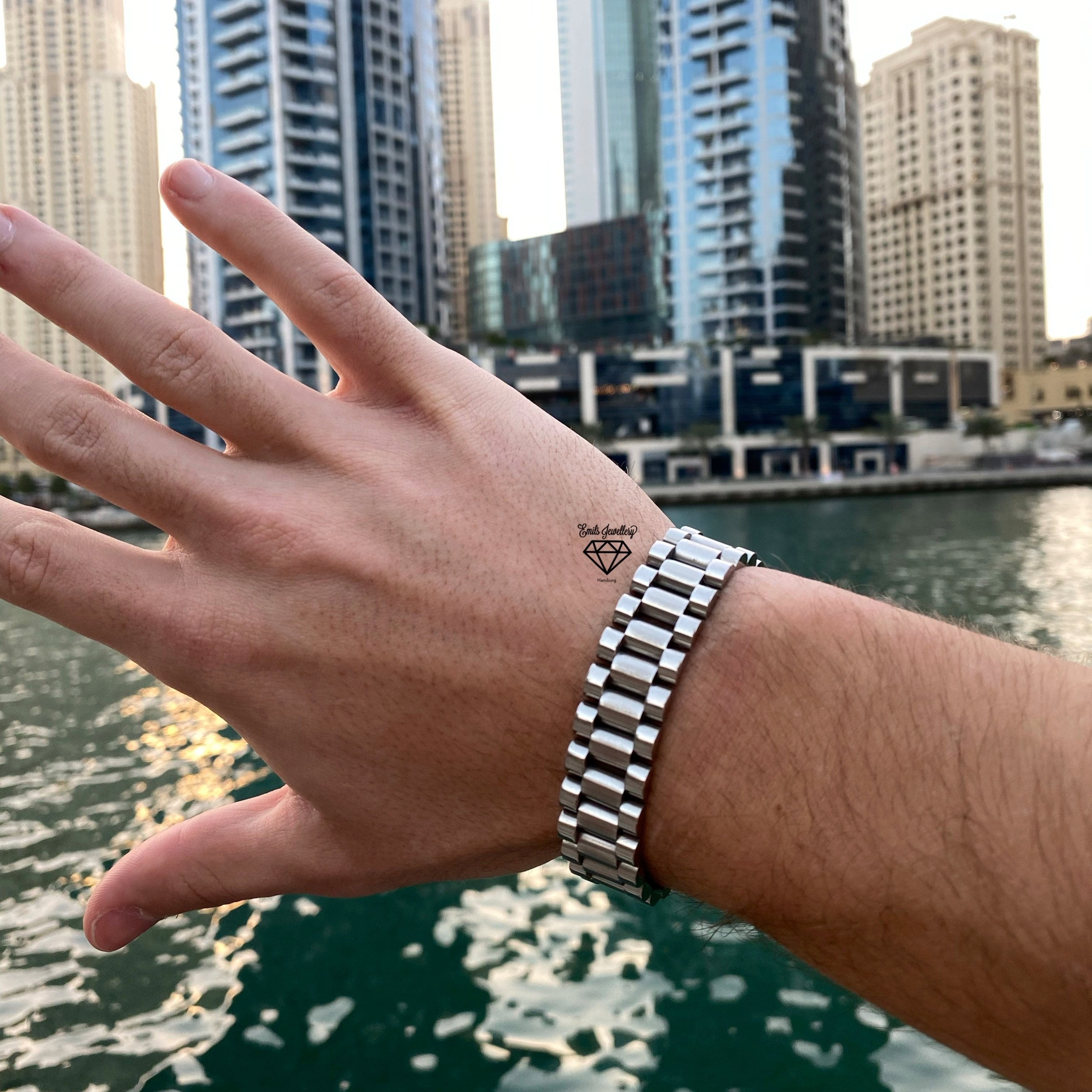 President bracelet in steel in Dubai