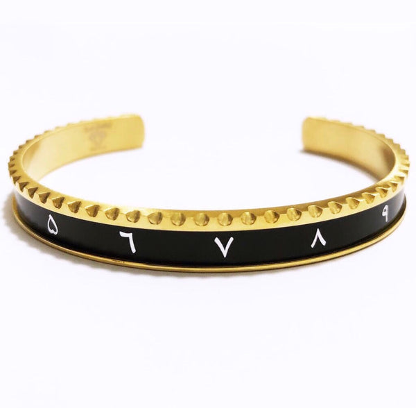 Arabic-Hindu Speed bracelet gold black - Emils Jewellery