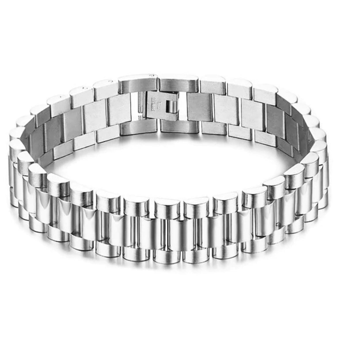 President bracelet steel by Emils Jewellery Mens bracelet Online Shop