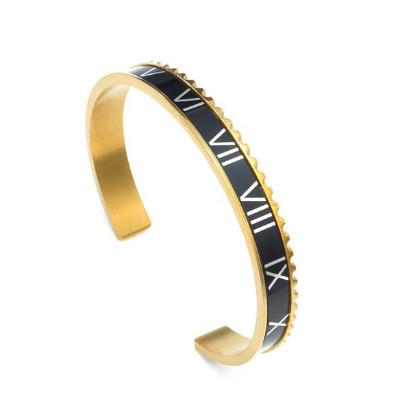 Roman Speed bracelet black gold - Emils Jewellery