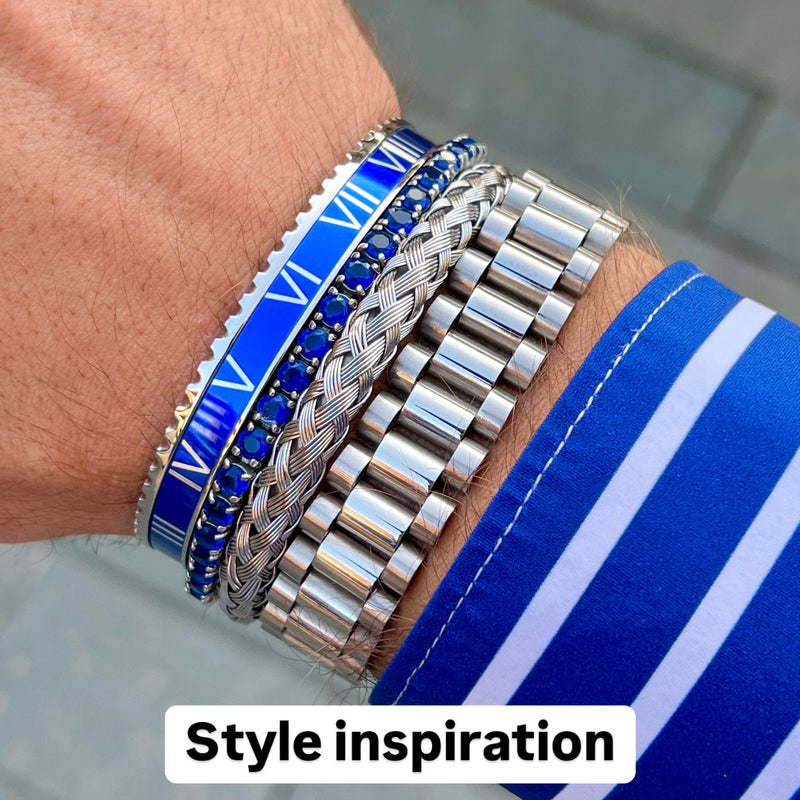 Roman Speed bracelet plata azul Emils Jewellery Tienda online joyas Brazalete