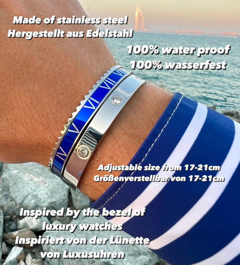 Roman Speed bracelet silver blue Emils Jewellery Online shop jewelry Armband