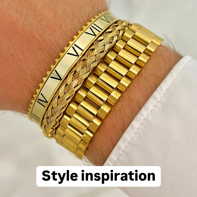 President bracelet gold by Emils Jewellery Style Inspiration