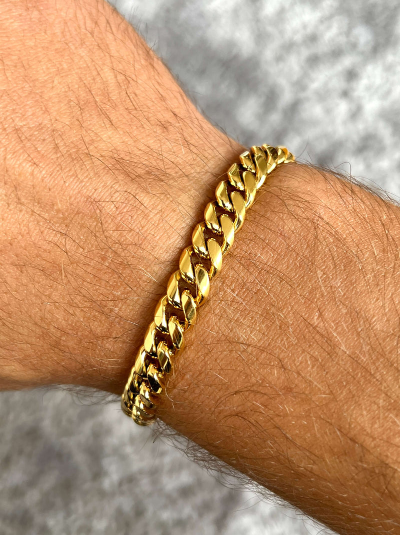 Miami Cuban Link bracelet 8mm gold | Emils Jewellery Online Shop
