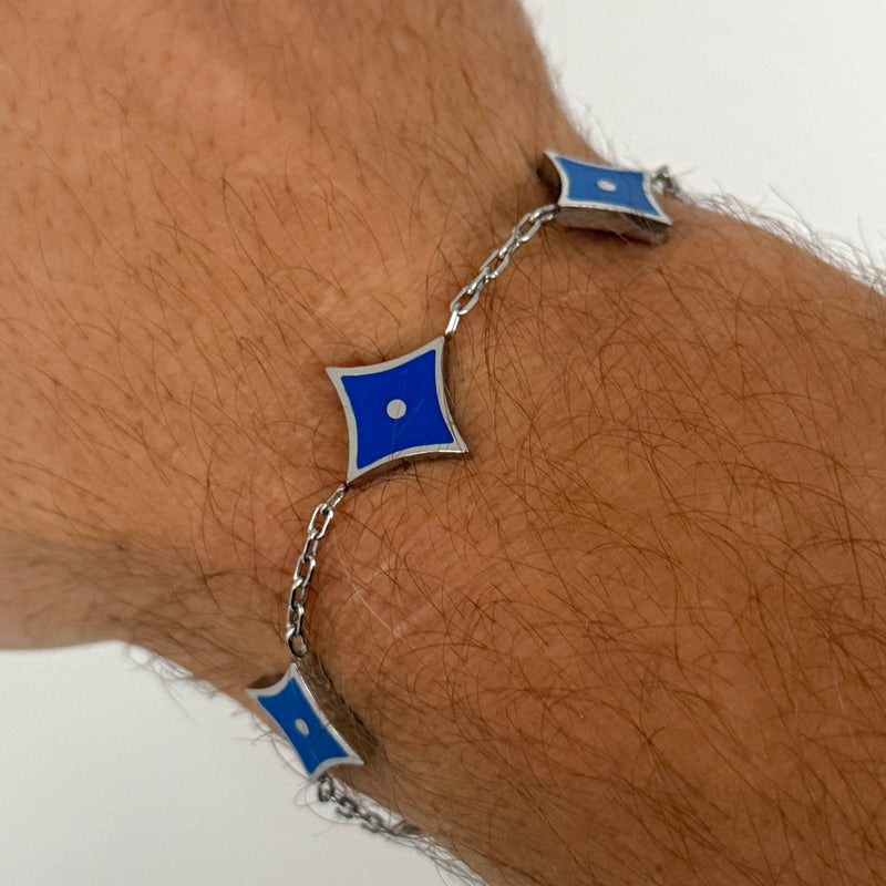 Iconic Rhombus Armband blau Emils Jewellery Premium-Schmuck-Shop