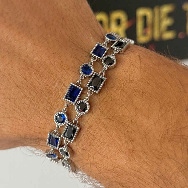 Edelstein Style Armband blau mix Emils Jewellery Online Shop Schmuck