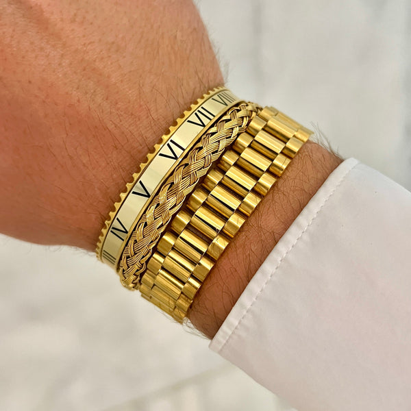 President bracelet X Titan bangle X Roman Speed bracelet gold Emils Jewellery