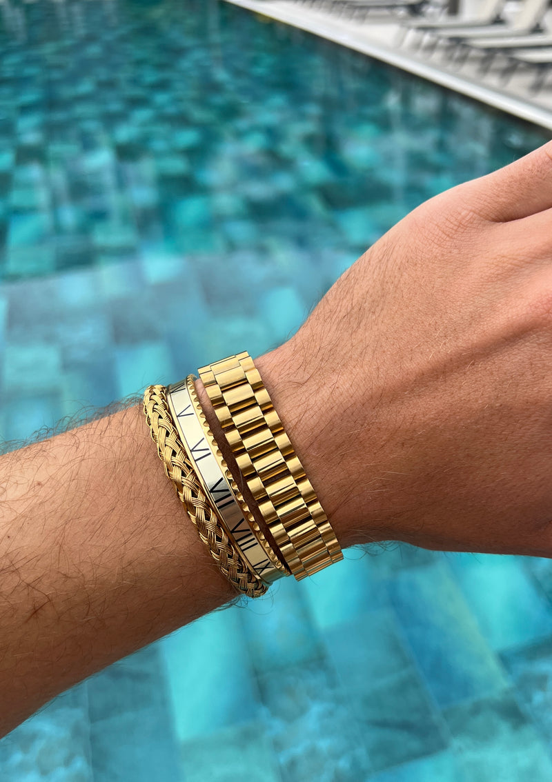 President bracelet X Titan bangle X Roman Speed bracelet gold Emils Jewellery