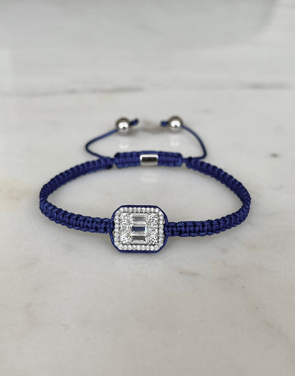 Radiance bracelet navy blue 925 sterling silver
