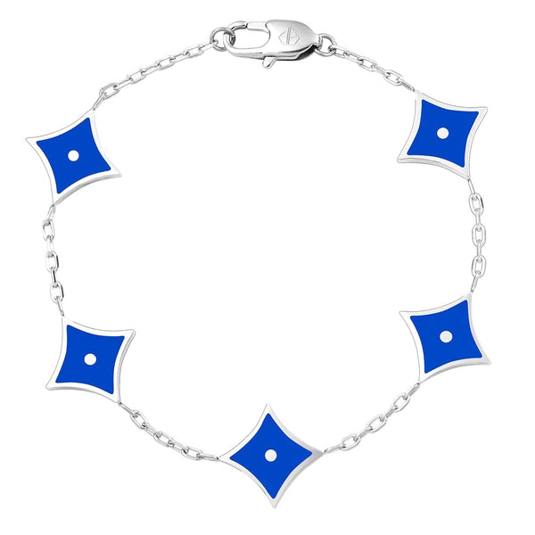 Iconic Rhombus Bracelet blue Emils Jewellery premium jewelry shop