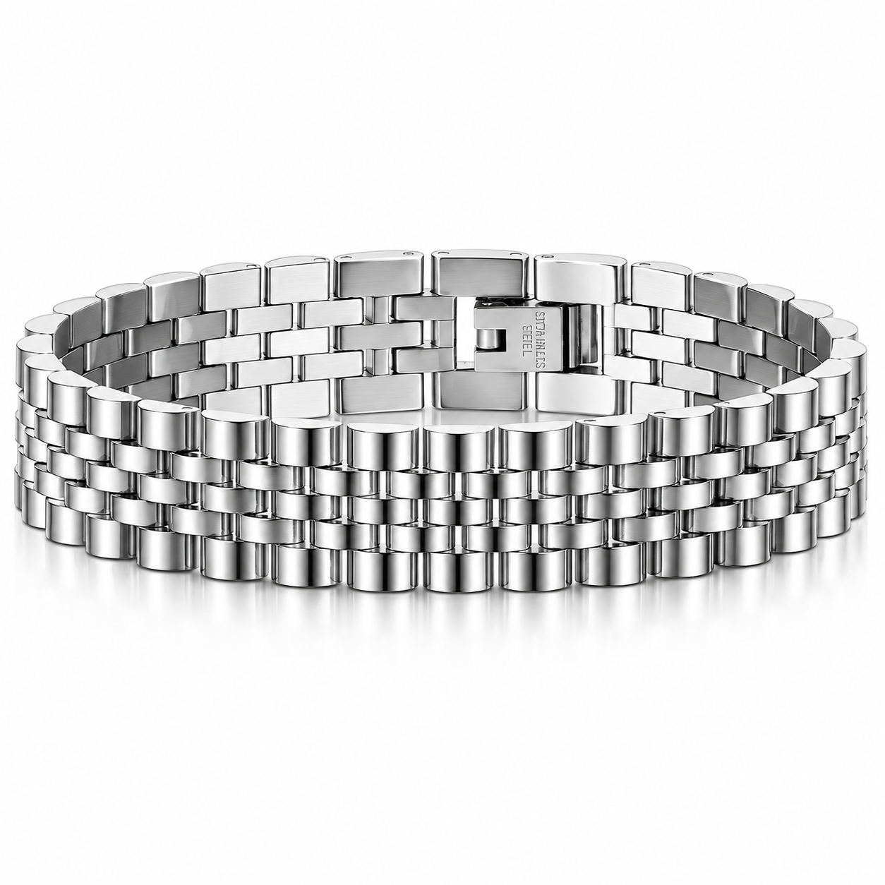Noble Jubilee bracelet Emils Jewellery Stainless steel. Water and sweat proof premium jewelry. Bracelet for man, watch collectors and enthusiasts.