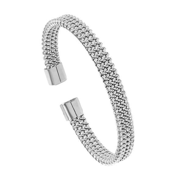 Woven steel titan bangle Emils Jewellery mens bracelets Online Shop