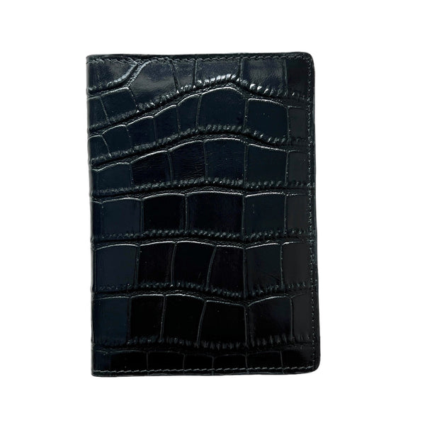 Croco embossed leather wallet / passport holder Online shop emils jewellery