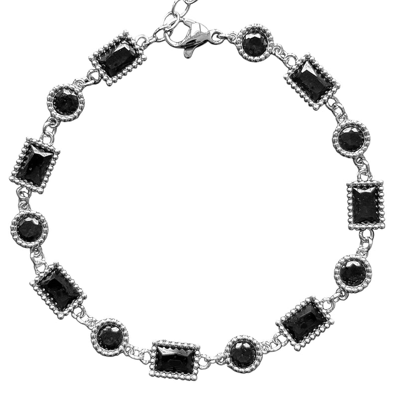 Edelstein Style Armband schwarz mix Emils Jewellery Online Shop Schmuck