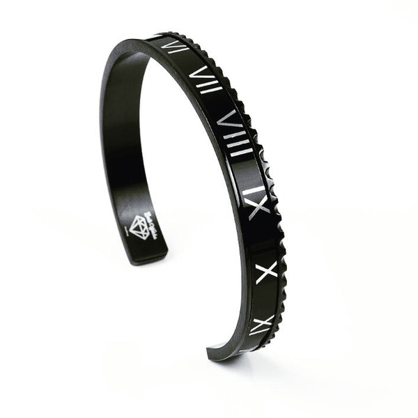 Roman Speed bracelet deep black - Emils Jewellery estilo bisel