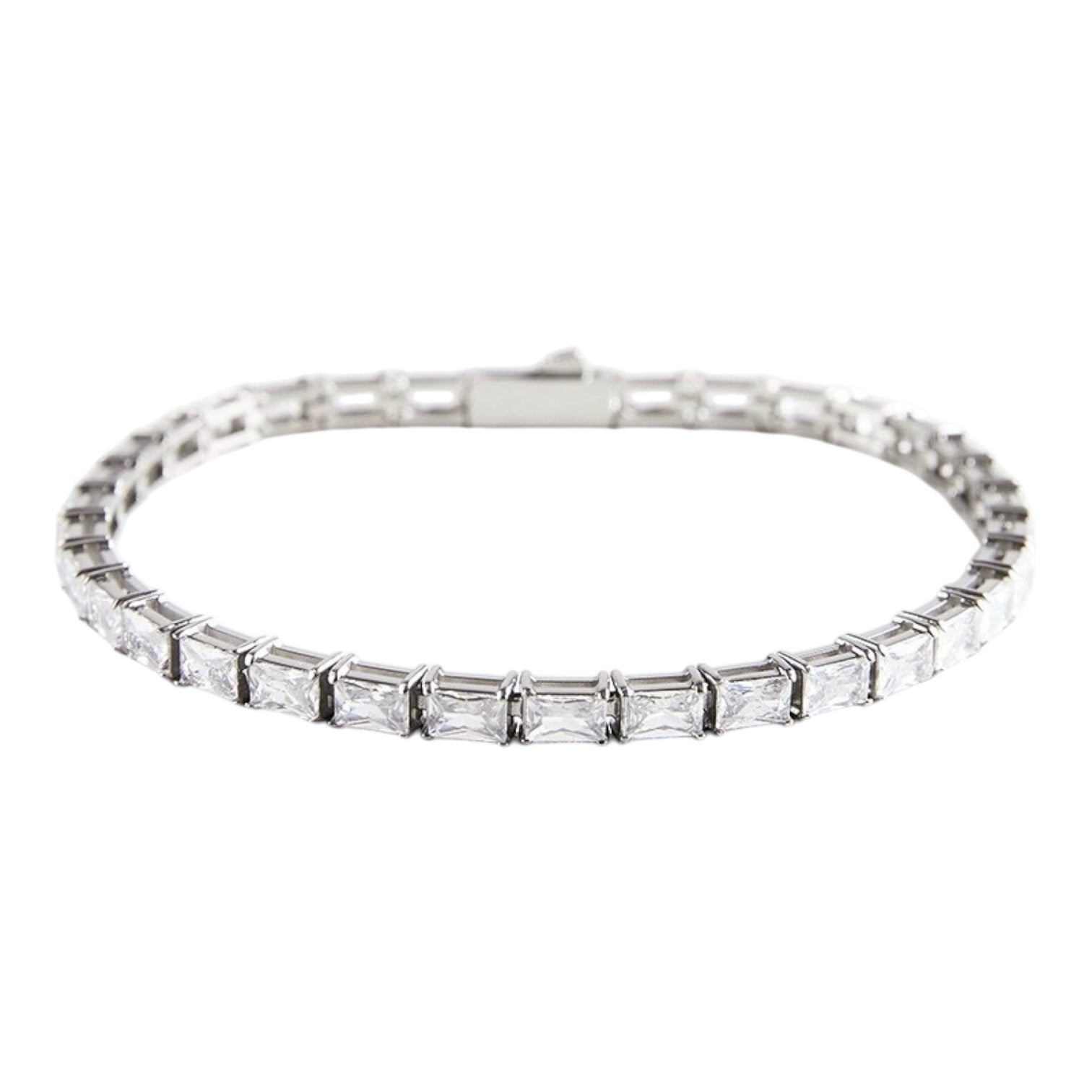 Tennis bracelet radiant cut white 5mm x 4mm Emils Jewellery jewelry