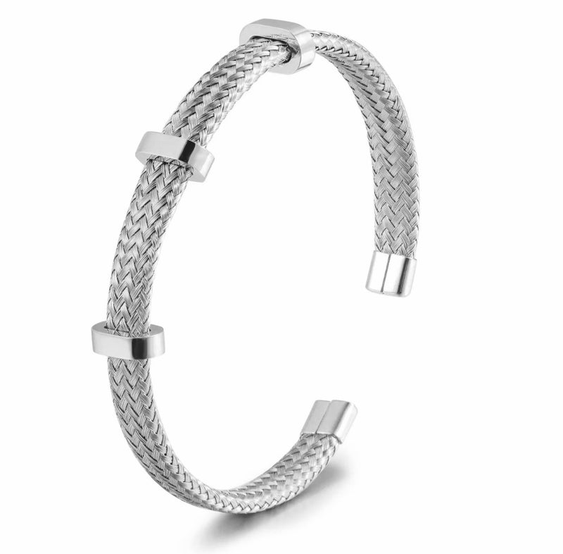 Bracciale in acciaio inossidabile Trinity bangle  Emils Jewellery  Negozio online