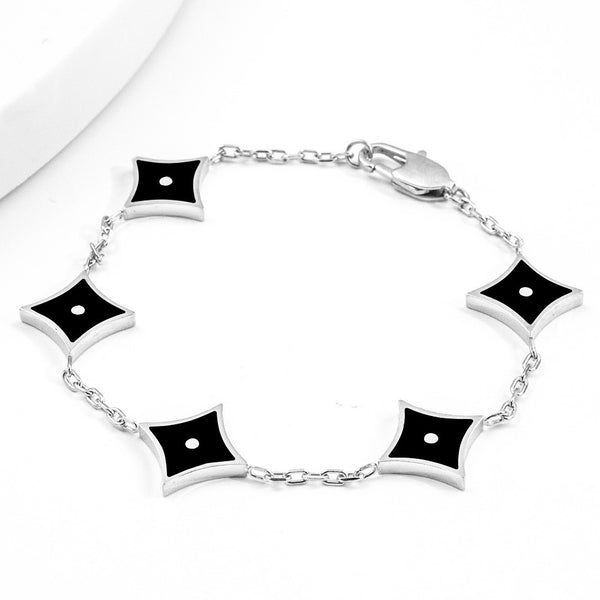 Iconic Rhombus Bracelet black luxury bracelet mens Premium Jewelry