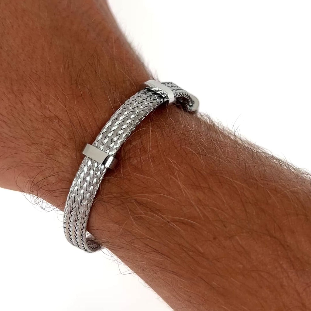 Bracelet en acier inoxydable Trinity bangle  Emils Jewellery  Boutique en ligne