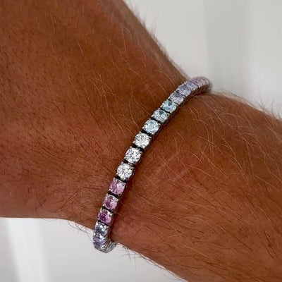 Tennis bracelet cotton candy 4mm Emils Jewellery Premium jewelry Online Shop