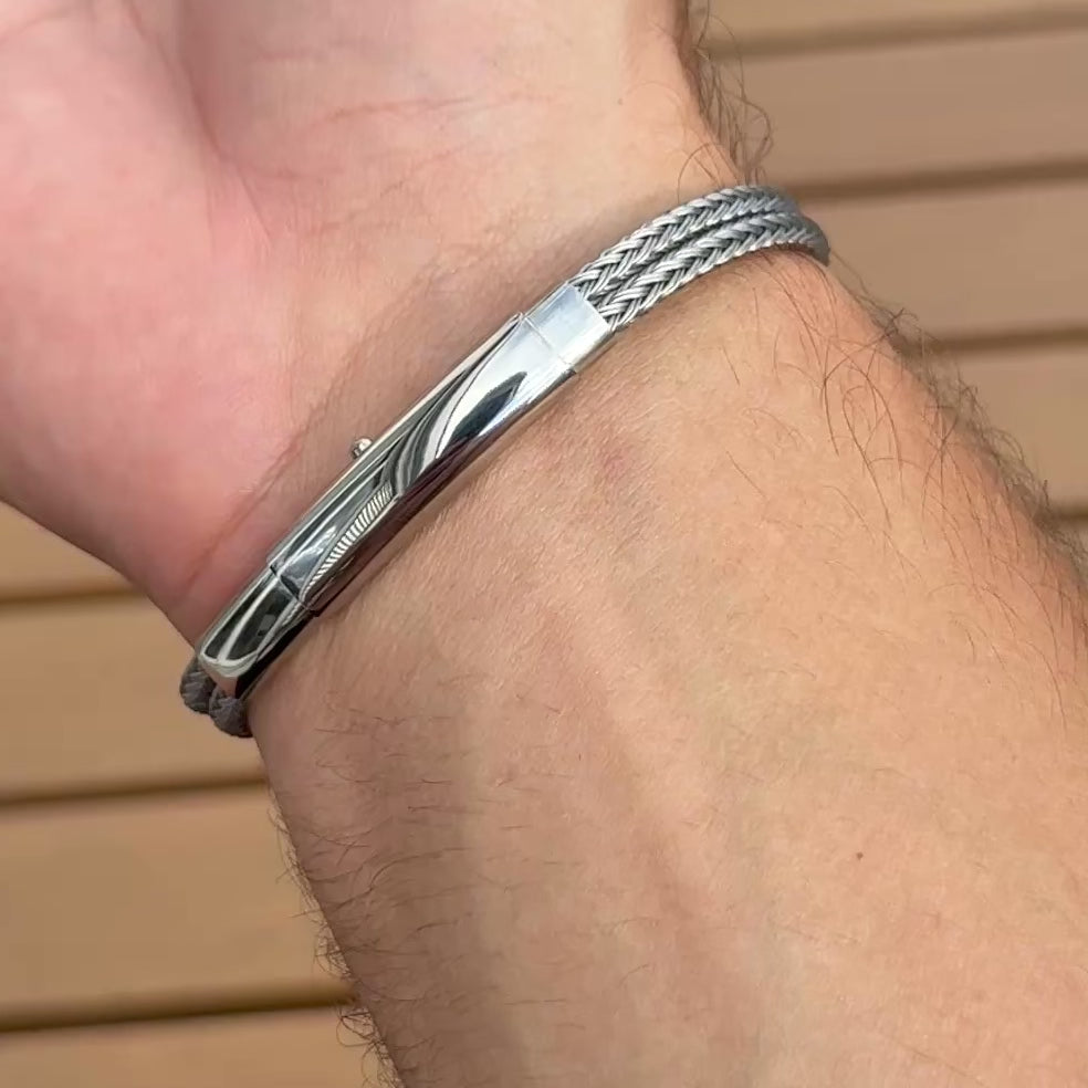 Woven steel rope bangle Emils Jewellery Online Shop bracelet Water proof bracelet for men