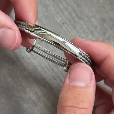 Woven steel rope bangle Emils Jewellery Online Shop bracelet