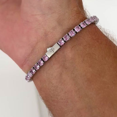 Tennis bracelet pink diamond 4mm Emils Jewellery Premium jewelry Online Shop