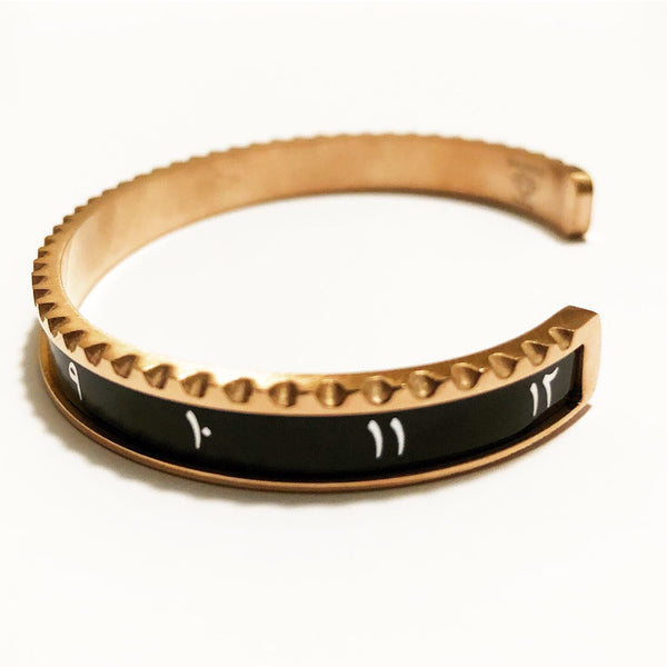 Arabic-Hindu Speed bracelet rose gold schwarz - Emils Jewellery