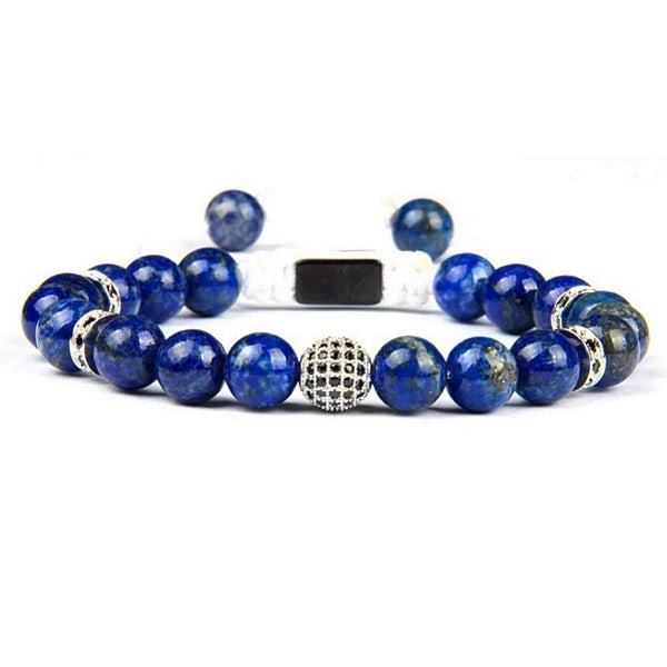 Big beads bracelet lapis lazuli - Emils Jewellery