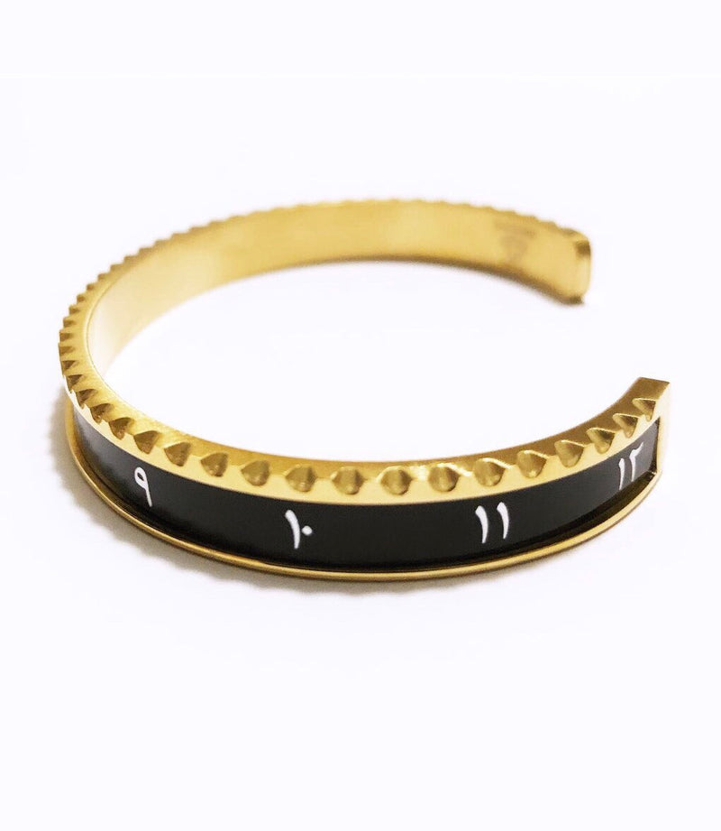 Arabic-Hindu Speed bracelet gold black - Emils Jewellery