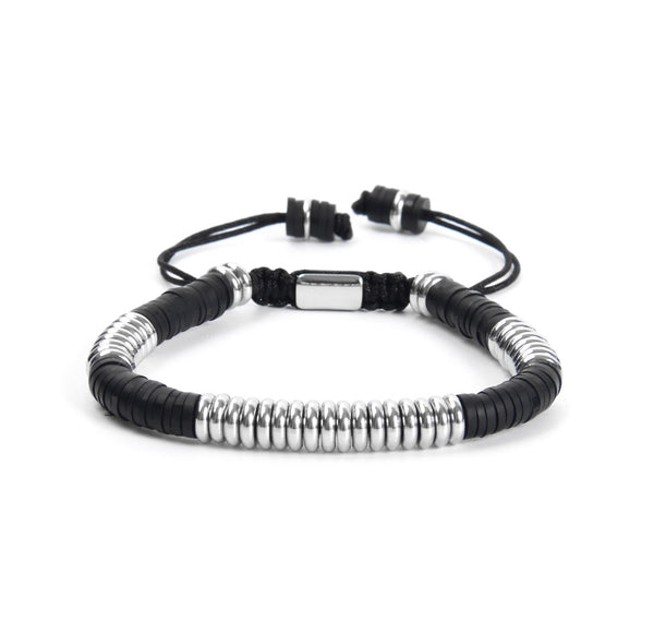 Polyclay beads bracelet black