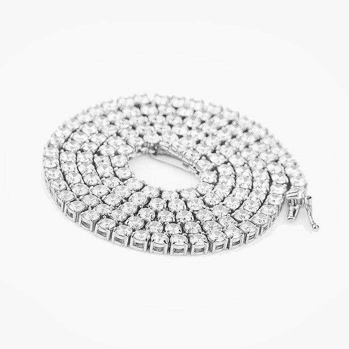 Tennis chain white gold - Emils Jewellery