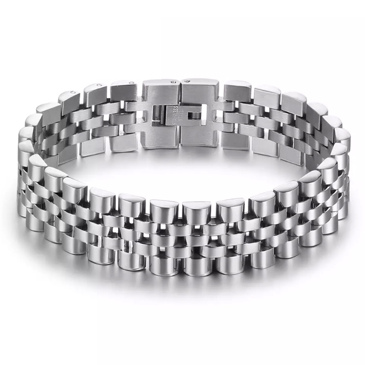 Noble bracelet Emils Jewellery Stainless steel. Water and sweat proof premium jewelry. Bracelet for man, watch collectors and enthusiasts.
